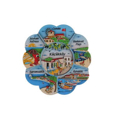 Toptan Ayvalık Temalı 3D Resimli Ahşap Magnet - 5