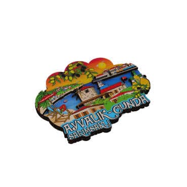 Toptan Ayvalık Temalı 3D Resimli Ahşap Magnet - 4