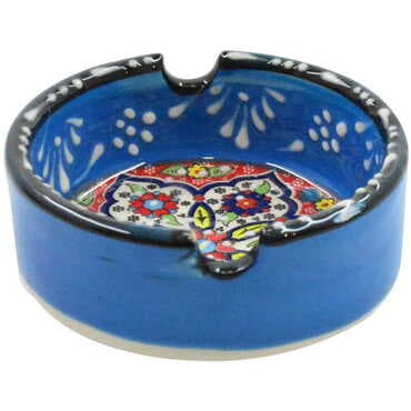 Ayvalik Themed Turkish Ceramic Special Relief Ashtray Small Size - 2