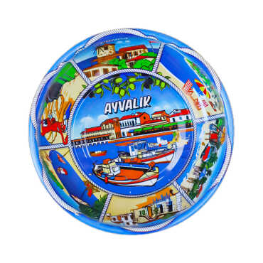 Ayvalık Themed Metal Bowl 115 mm - Standart - 2
