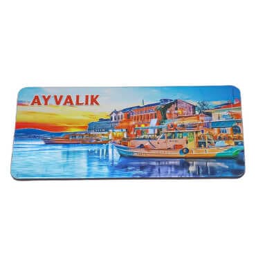 Ayvalık Themed Metallic Refrigerator Magnet 50x100 mm - Standart - 2
