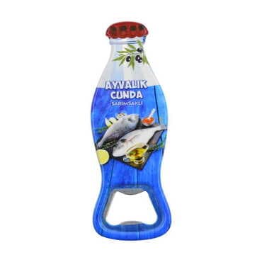 Ayvalik Themed Customised Uv Printed Coca Cola Bottle Shape Plastic Base Bottle Opener 42x120 mm - 10