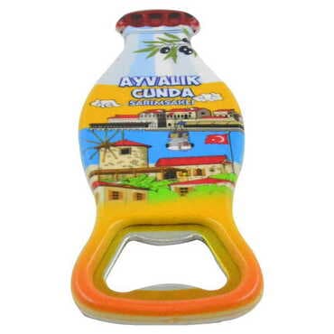 Ayvalik Themed Customised Uv Printed Coca Cola Bottle Shape Plastic Base Bottle Opener 42x120 mm - 3