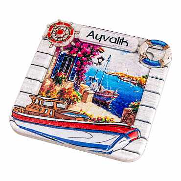 Ayvalık Temalı Myros Yöresel Polyester Magnet - 20