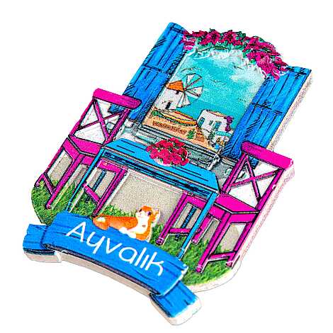 Ayvalık Temalı Myros Yöresel Polyester Magnet - 22