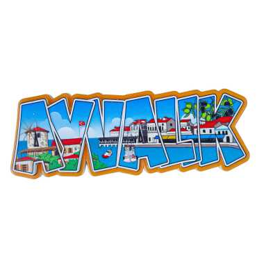 Ayvalık Themed Myros Local Polyester Refrigerator Magnet - 4