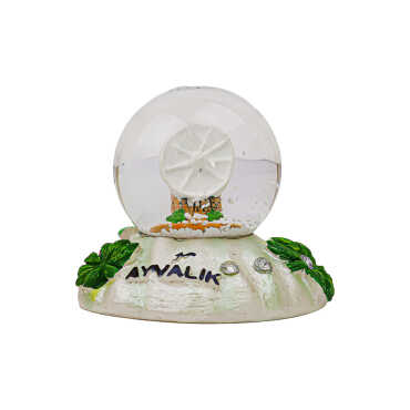 Ayvalık Themed Polyester Snow Globe 45 mm - 5