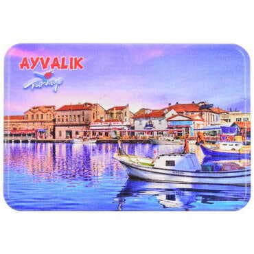 Ayvalik Themed Customised UV Printed Plastic Base Rectangle Fridge Magnet 80x50 mm - 8