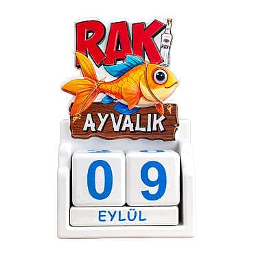 Ayvalık Temalı UV BASKILI POLYESTER MASA TAKVİMİ