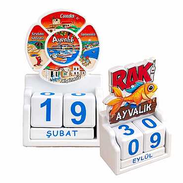 Ayvalık Temalı UV BASKILI POLYESTER MASA TAKVİMİ - 2