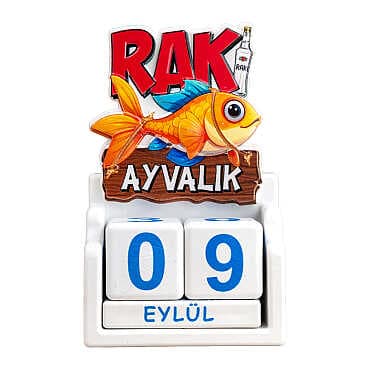 Ayvalık Temalı UV BASKILI POLYESTER MASA TAKVİMİ - 5