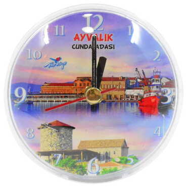 Ayvalik Themed Customised Fridge Magnet Clock - Thumbnail