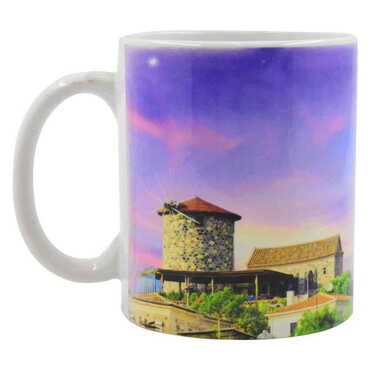 Ayvalik Themed Customised Porcelain Souvenir Travel Mug 80x95 mm - Thumbnail