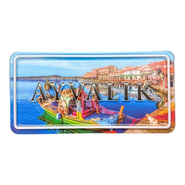 Ayvalik Themed Embossed Pvc Oppression Fridge Magnet - Thumbnail