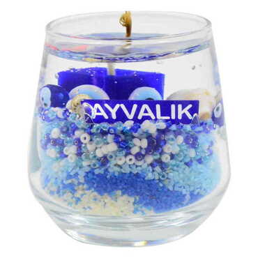 Myros - Ayvalik Themed Glass Transparent Gel Candle