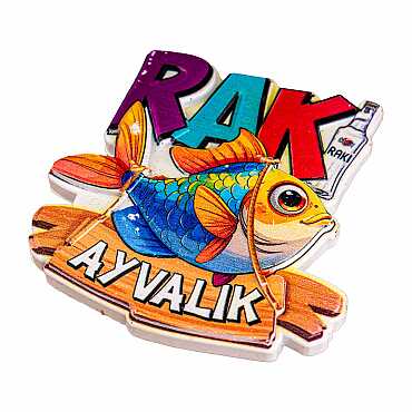 Ayvalık Themed Myros Local Polyester Refrigerator Magnet - 16