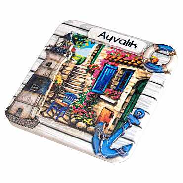 Ayvalık Themed Myros Local Polyester Refrigerator Magnet - 21
