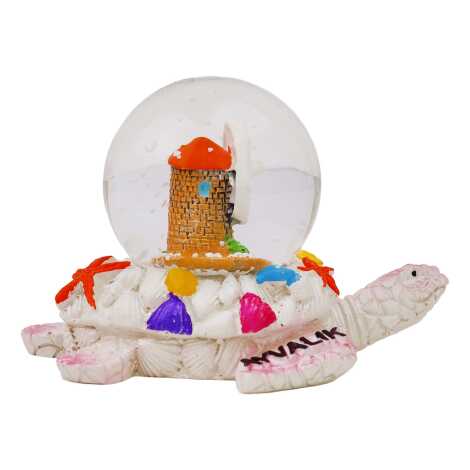 Ayvalık Themed Polyester Snow Globe 45 mm - 3