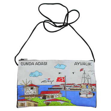Ayvalik Themed Turkish Woven Region Purse 210x590x140 mm - Myros