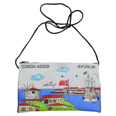 Ayvalik Themed Turkish Woven Region Purse 210x590x140 mm