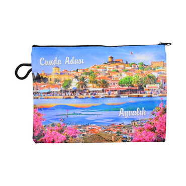 Ayvalik Themed Turkish Woven Wallet 215x155x8 mm - Myros