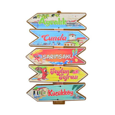 Ayvalik Themed Wooden Customised Door Sign Board 200x290 Mm