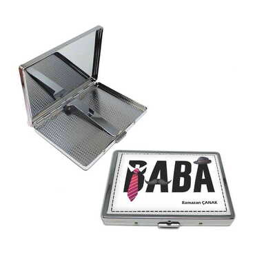 Myros - Babaya Özel Myros Metal Büyük Sigara Tabakası 103x80x11 mm