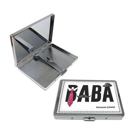 Babaya Özel Myros Metal Büyük Sigara Tabakası 103x80x11 mm
