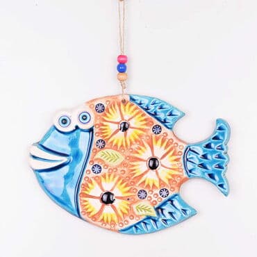 Fish Themed Nautical Ceramics Third Size Wall Hanging - 5