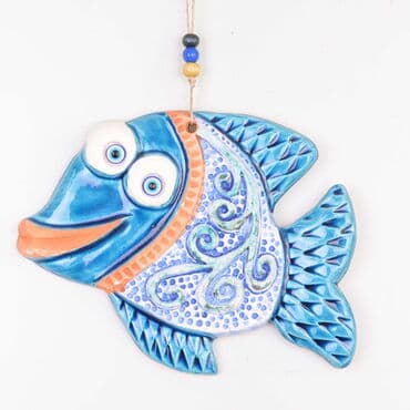 Fish Themed Nautical Ceramics Third Size Wall Hanging - 10