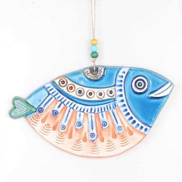 Fish Themed Nautical Ceramics Third Size Wall Hanging - 13