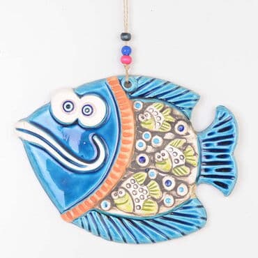 Fish Themed Nautical Ceramics Third Size Wall Hanging - 14