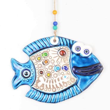 Fish Themed Nautical Ceramics Third Size Wall Hanging - 16