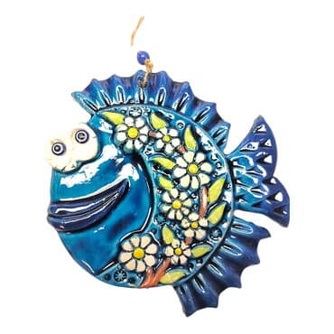 Fish Themed Nautical Ceramics Third Size Wall Hanging - 25