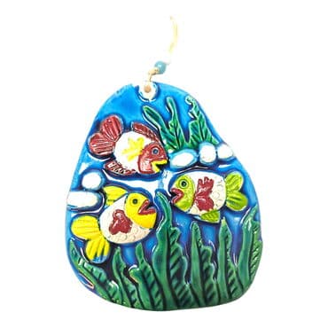Fish Themed Nautical Ceramics Third Size Wall Hanging - 27