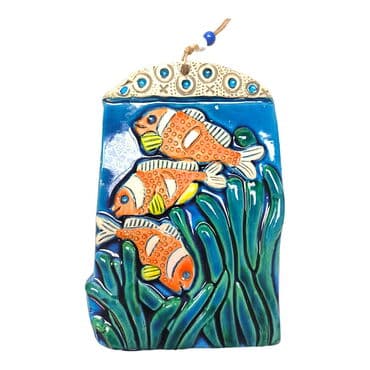 Fish Themed Nautical Ceramics Third Size Wall Hanging - 32