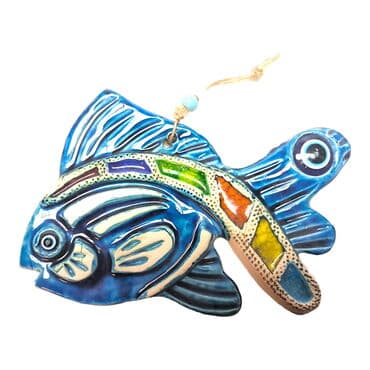 Fish Themed Nautical Ceramics Third Size Wall Hanging - 33
