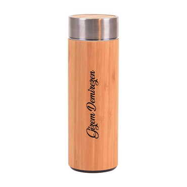 Metal Bamboo Thermos Vacuum Bottle 350 ml