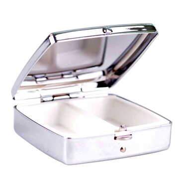 Myros - Baskısız Metal Kare Hap Kutusu 54x58x18 mm