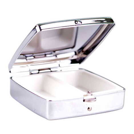Baskısız Metal Kare Hap Kutusu 54x58x18 mm