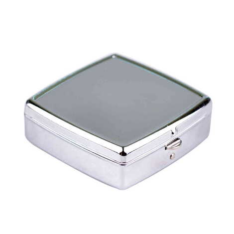Baskısız Metal Kare Hap Kutusu 54x58x18 mm