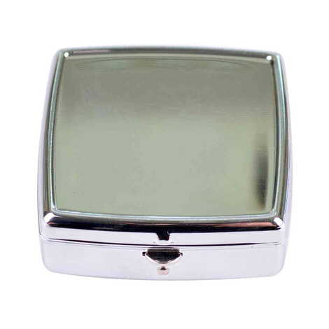 Baskısız Metal Kare Hap Kutusu 54x58x18 mm