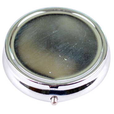 Myros - Baskısız Metal Yuvarlak Hap Kutusu 50x15 mm