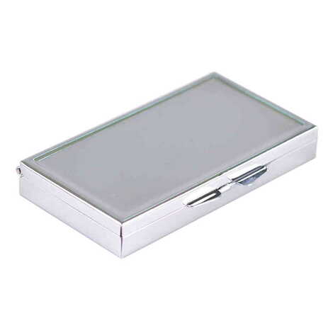 Baskısz Metal Aynalı Dikdörtgen Hap Kutusu 84x45x13 mm
