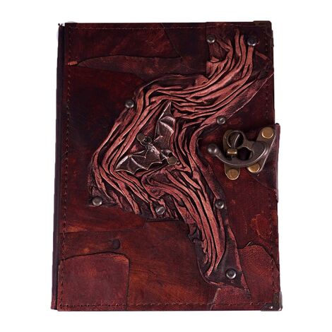 Bat Themed Large Leather Notebook - 2