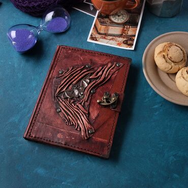 Bat Themed Medium Leather Notebook - Myros