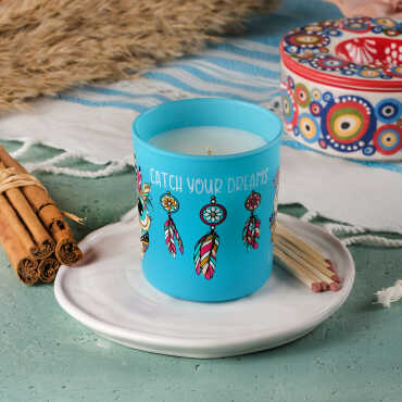 Owl Themed Glass Candle Jar - 6