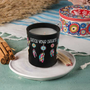 Owl Themed Glass Candle Jar - 5