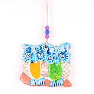 Owl Themed Nautical Ceramics Second Size Wall Hanging - 3