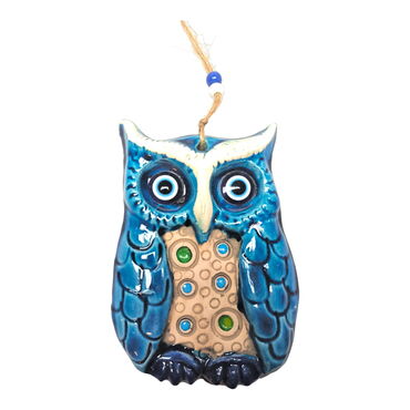 Owl Themed Nautical Ceramics Second Size Wall Hanging - 4